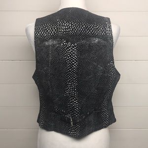 Leather Biker Vest XL Motorcycle womens